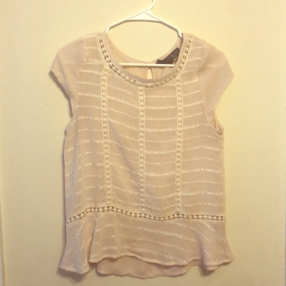 Light pink/cream, detailed blouse